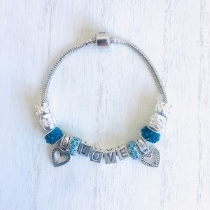 NEW!! LOVE Euro Style Sparkly Bracelet
